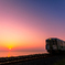 夕陽のお出迎え