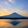 朝空と富士山