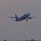 夕暮れの飛行機③