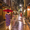 雨の祇園