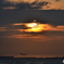 関空の飛行機と夕焼け