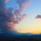 夕陽に染まる雲