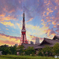 増上寺とタワーの夕景