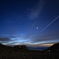 山荘と夜空