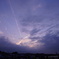 江戸川花火大会2017開始前の黄昏タイム/飛行機雲