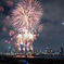 大阪夜景に咲く花火