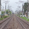 踏切から見る景色