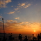 最終便の夕焼け