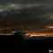 高速道路の夕暮れ。