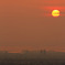 都会の夕日