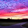 夕焼けと散歩道