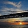 明石大橋と夕陽