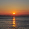 大阪湾に沈む夕日