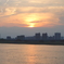 多摩川と沈む太陽