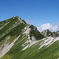 秋の青空と後立山
