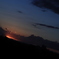 青っぽい夕焼け