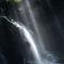 Light and waterfall
