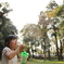 かき氷を公園で