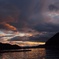 満月前の夕日