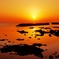 漁港の夕日