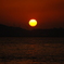 工場地帯に沈む夕日
