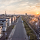 陸橋からの夕焼け