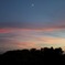 月と夕焼け