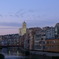 ジローナ　中世の街並み　夕景