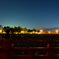 夜の高田公園の橋から