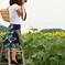 Girl on stepladder