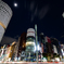 深夜の銀座４丁目交差点
