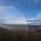 Rainbow over Kilauea volcano