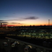 クリーブランドホプキンス空港　夕暮れ