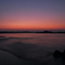 夕暮れの河口