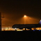夜飛行機