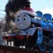 クリスマスデコしたトーマス号