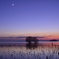 冬至の日の湖北夕景～三日月～