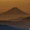 遠くに富士山