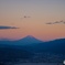 高ぼっちより、夕焼けに染まる富士山