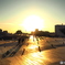 大桟橋の夕日