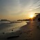 夕方の海岸