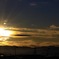 底冷えの夕日