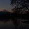 中郷温水池より望む富士の夕景