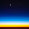 40,000ftからの夕焼けと地球照