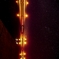 八郎湖と大潟橋と星空