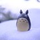 雪の中で