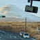 夕暮れ時の富士の山
