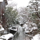 雪の中の小さな川