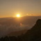 中岳と夕日