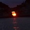 円月島夕日